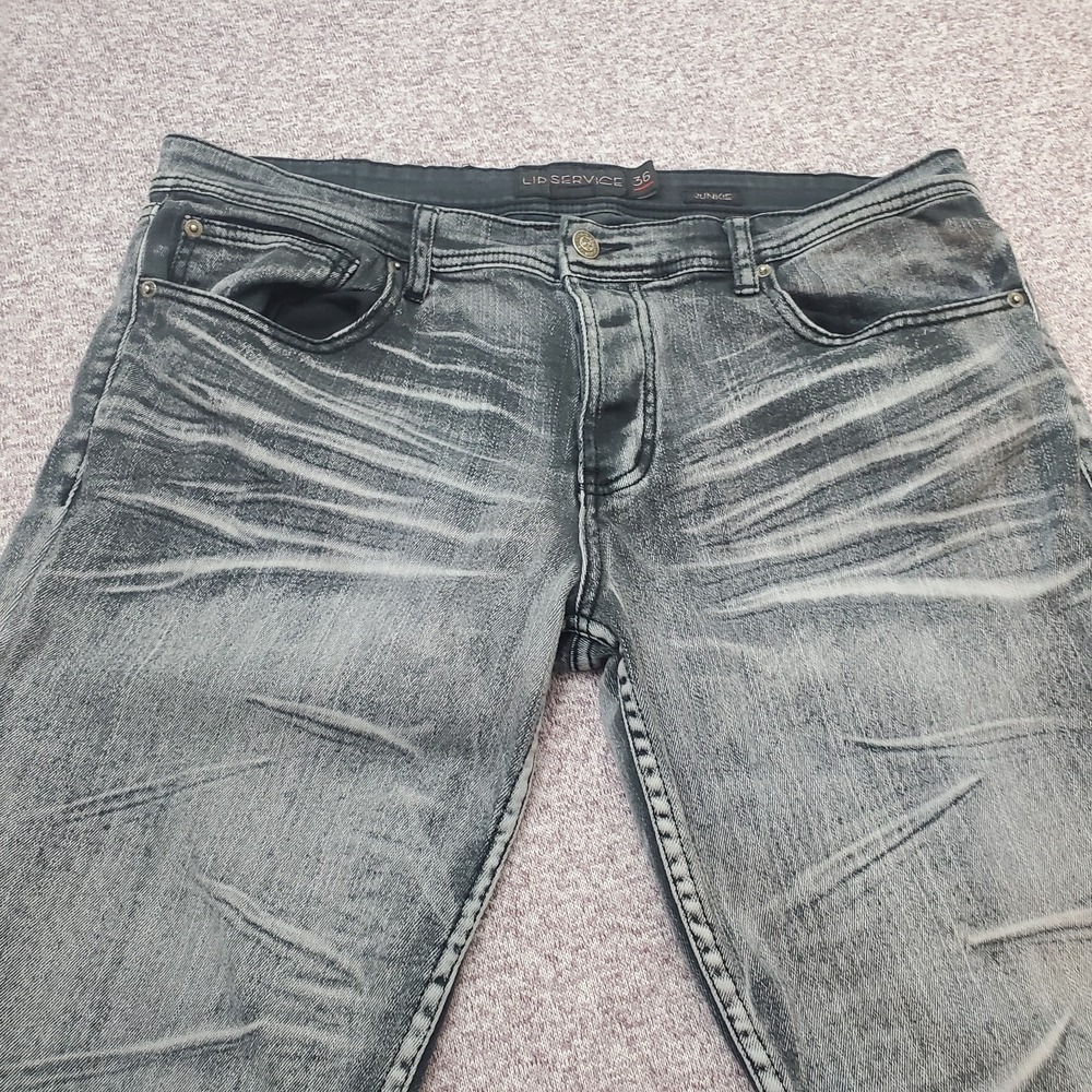 Lip Service Vintage Junkie Black/Silver Jeans 36x32